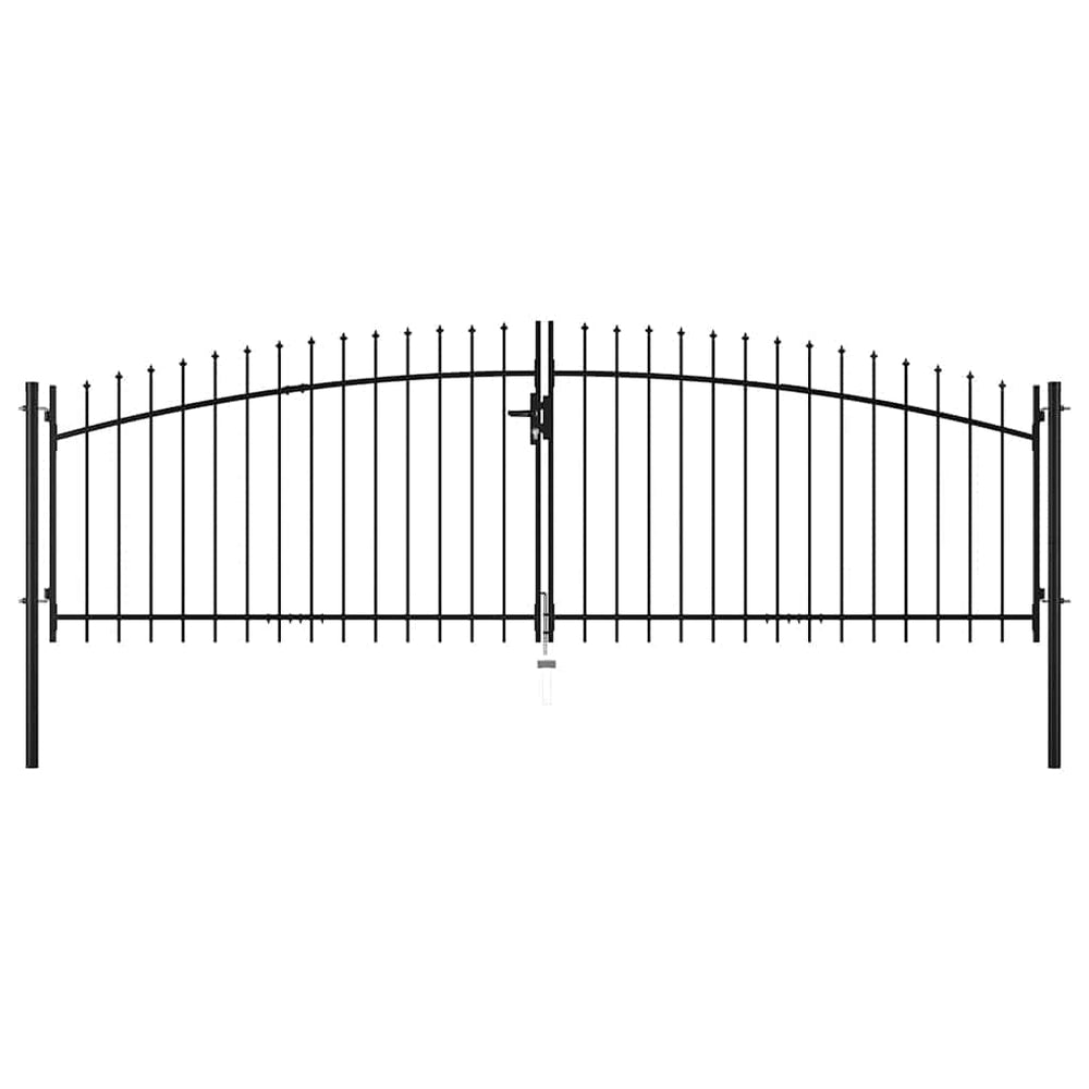 vidaXL Woerden Double-Door Garden Gate with Spear Top 400 x 149.5 cm