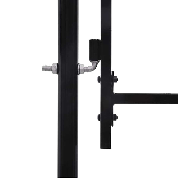 Gartentor Woerden Stahl 1x4 m Schwarz