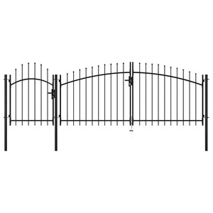 Gartentor Woerden Stahl 1,25 x 4 m Schwarz