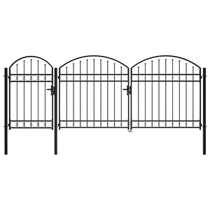 Gartentor mit gewölbtem Oberteil ASSEN 400 x 175 cm Stahl