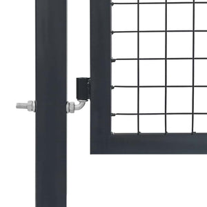 Gartentor mit Pfosten Stahl 350 x 100 cm Anthrazit
