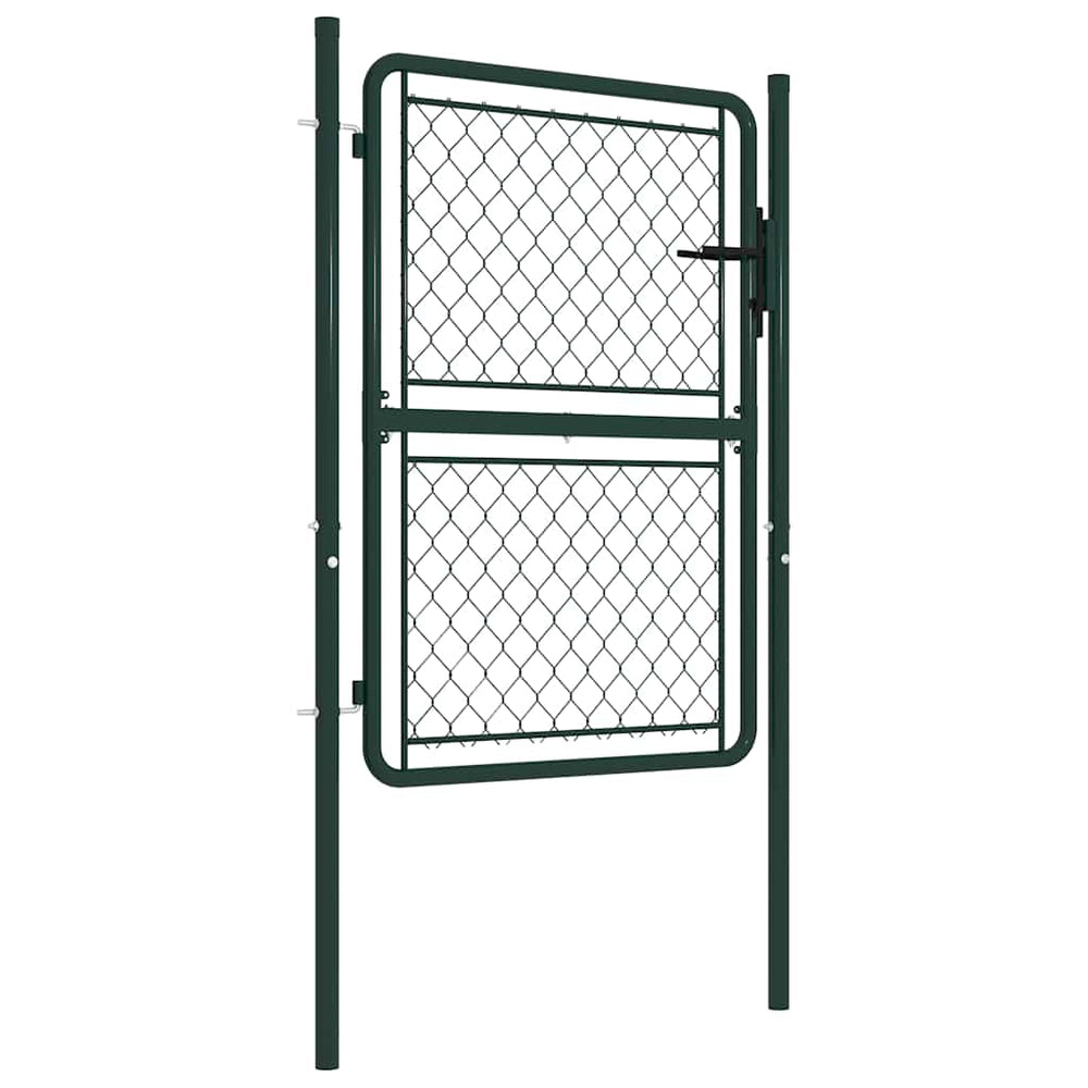 vidaXL Steel Garden Gate 100 x 125 cm Green