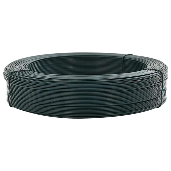 Zaun-Bindedraht 250 m 0,9/1,4 mm Stahl Schwarzgrün