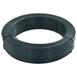 Zaun-Bindedraht 250 m 2,3/3,8 mm Stahl Schwarzgrün