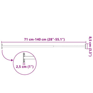 Einstellbare Fenster-Sicherheitsstangen 3 Stk. 710-1200 mm