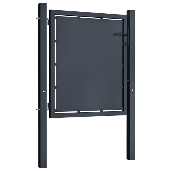 Gartentor aus Stahl 100 x 75 cm Anthrazit
