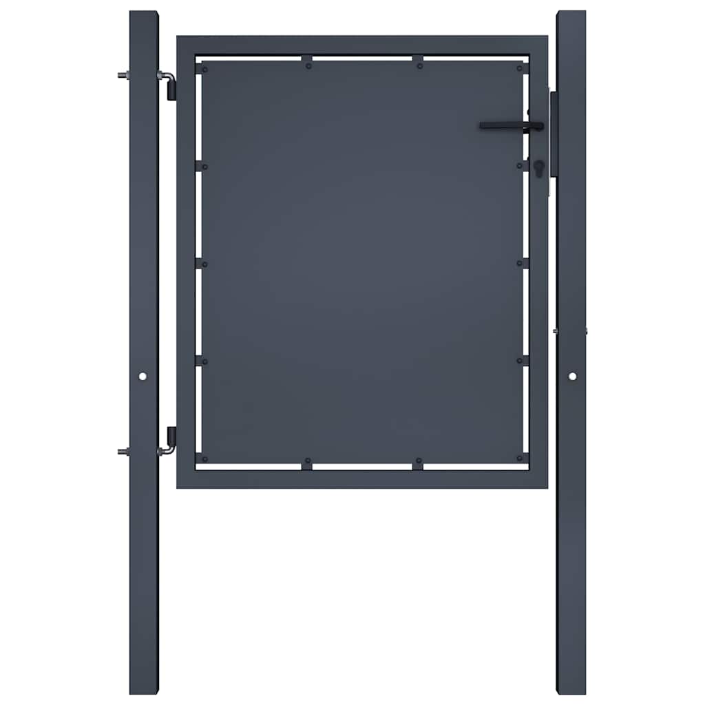 Gartentor aus Stahl 100 x 100 cm Anthrazit