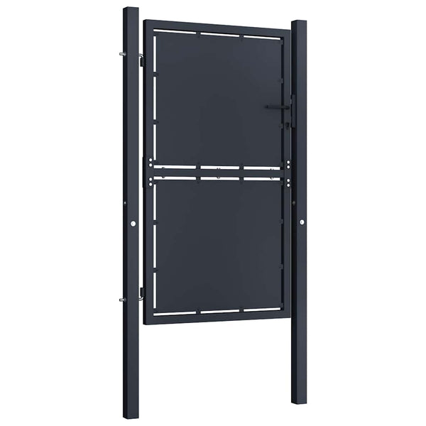 Gartentor aus Stahl 100 x 125 cm Anthrazit