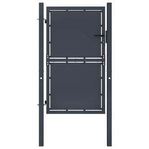 Gartentor aus Stahl 100 x 175 cm Anthrazit