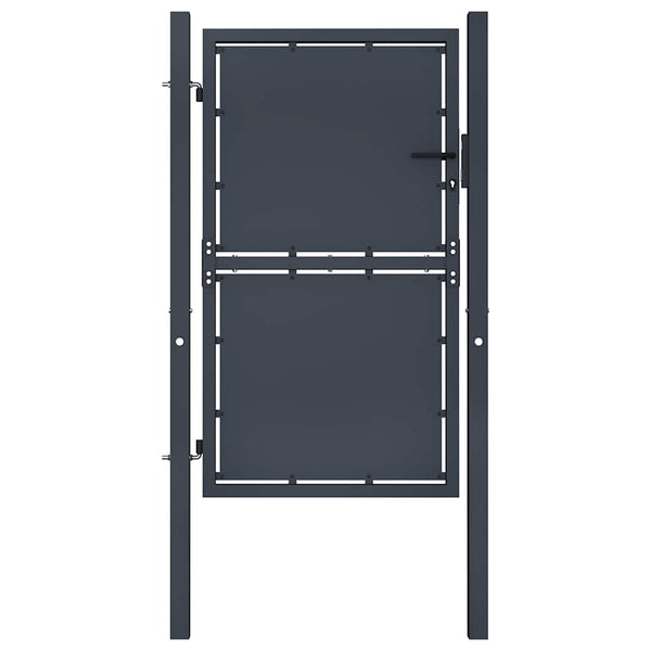 Gartentor aus Stahl 100 x 200 cm Anthrazit