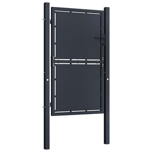 Gartentor aus Stahl 100 x 200 cm Anthrazit