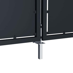 Gartentor aus Stahl 300 x 75 cm Anthrazit