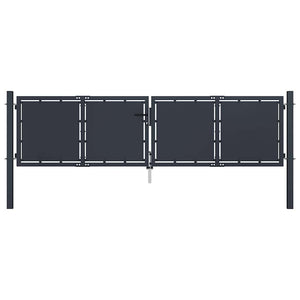 Gartentor aus Stahl 300 x 100 cm Anthrazit