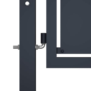 Gartentor aus Stahl 300 x 100 cm Anthrazit