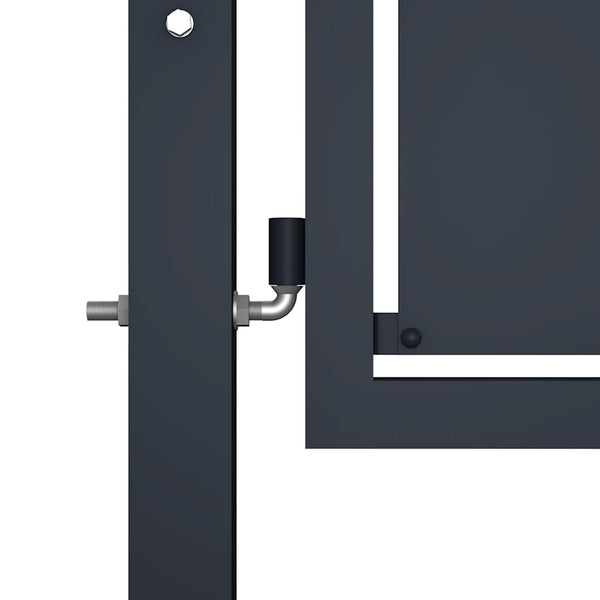 Gartentor aus Stahl 300 x 125 cm Anthrazit