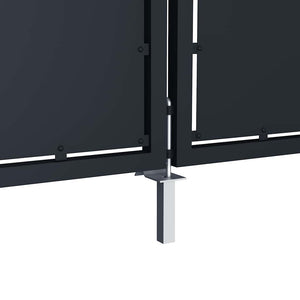 Gartentor aus Stahl 300 x 125 cm Anthrazit