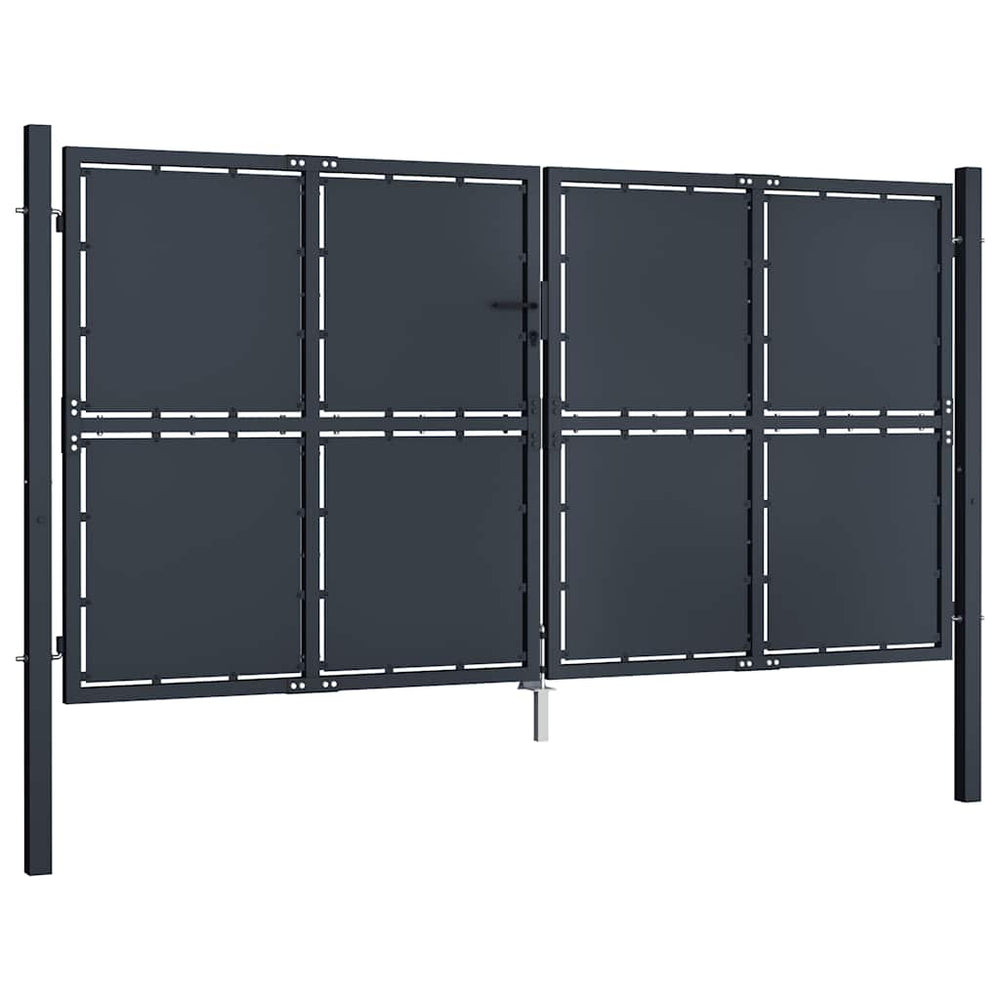 vidaXL Steel Garden Gate 300 x 150 cm Anthracite