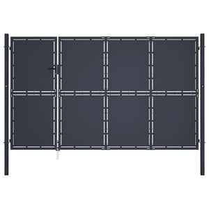 Gartentor aus Stahl 350 x 150 cm Anthrazit