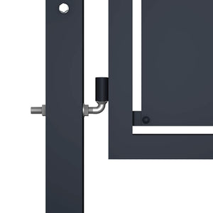 Gartentor aus Stahl 350 x 175 cm Anthrazit