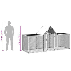 Hühnerstall 3x1x1,5 m Verzinkter Stahl