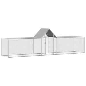 Hühnerstall 5x1x1,5 m Verzinkter Stahl