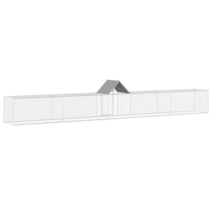 Hühnerstall 9x1x1,5 m Verzinkter Stahl