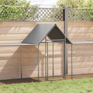 Hühnerstall 9x1x1,5 m Verzinkter Stahl