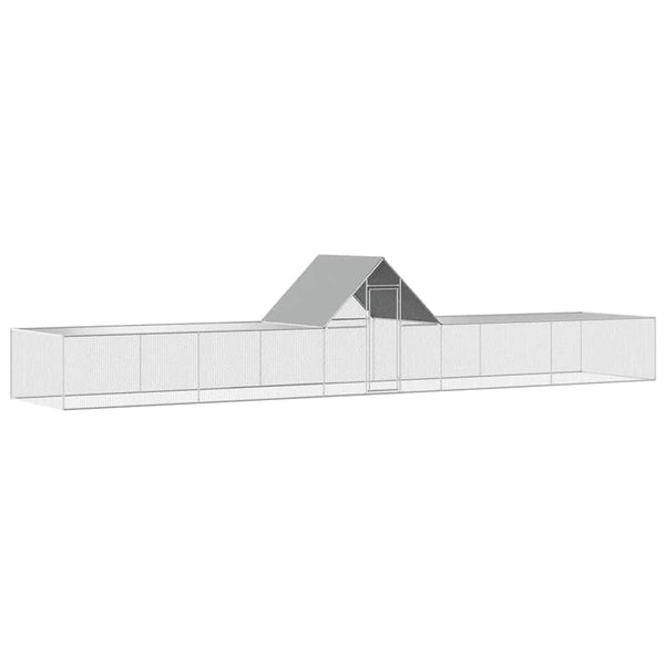 Hühnerstall 10x2x2 m Verzinkter Stahl
