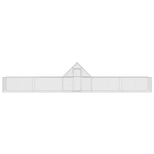 Hühnerstall 10x2x2 m Verzinkter Stahl
