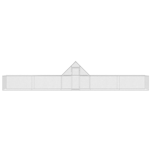 Hühnerstall 10x2x2 m Verzinkter Stahl