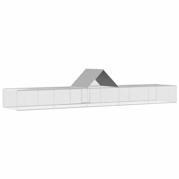 Hühnerstall 10x2x2 m Verzinkter Stahl