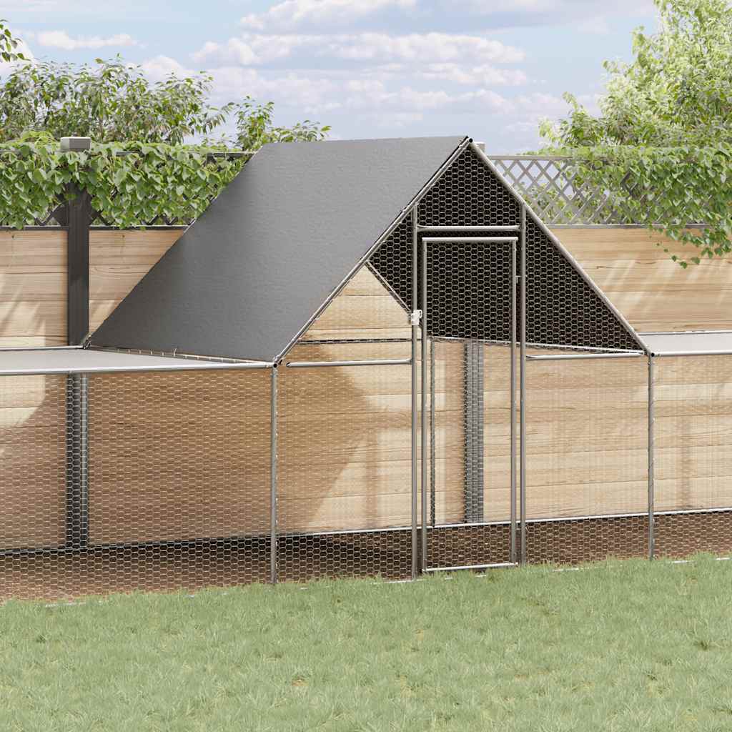 Hühnerstall 10x2x2 m Verzinkter Stahl
