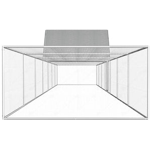 Hühnerstall 14x2x2 m Verzinkter Stahl