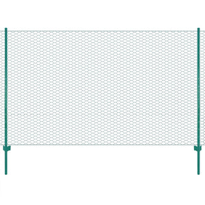 Maschendrahtzaun mit Pfosten Stahl 25 x 2 m Grün