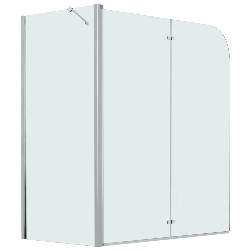 vidaXL Pare-baignoire pliant à 2 volets Verre de sécurité ESG 120x68x130 cm