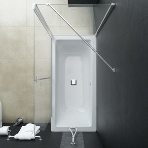 Badewannenaufsatz 2-fach Faltbar ESG 120x68x130 cm