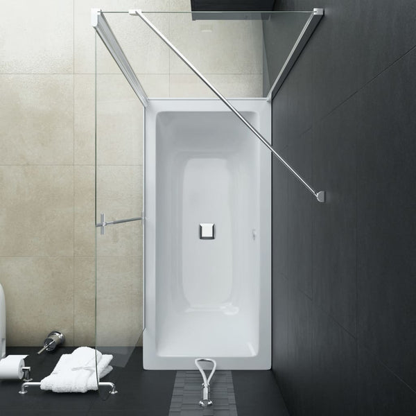Badewannenaufsatz 2-fach Faltbar ESG 120x68x130 cm