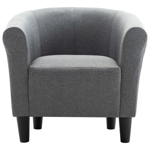 vidaXL Fauteuil Gris Clair Tissu