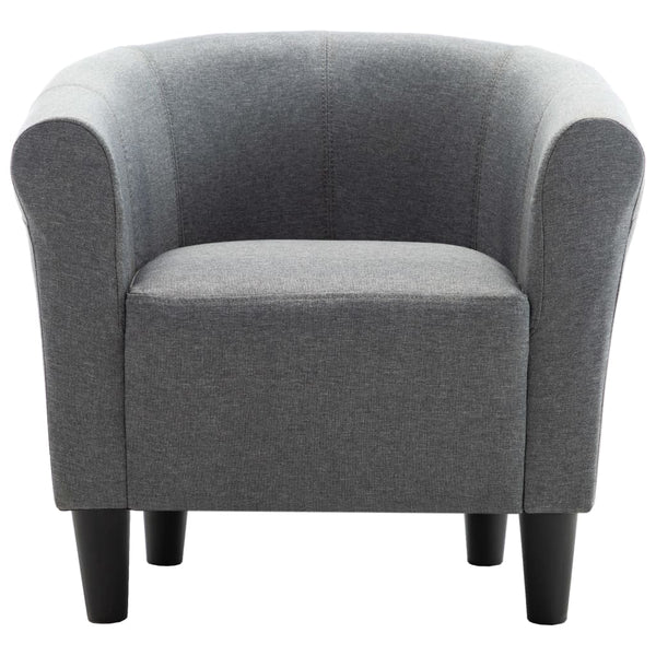 vidaXL Fauteuil Gris Clair Tissu