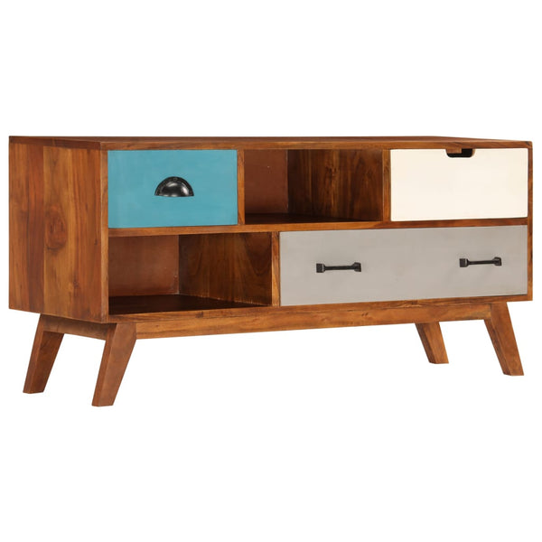 TV-Schrank mit 3 Schubladen 110x35x50 cm Massivholz Akazie
