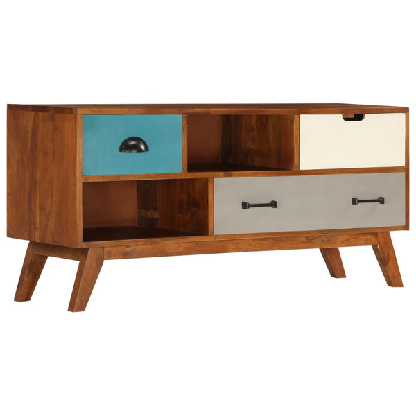 TV-Schrank mit 3 Schubladen 110x35x50 cm Massivholz Akazie