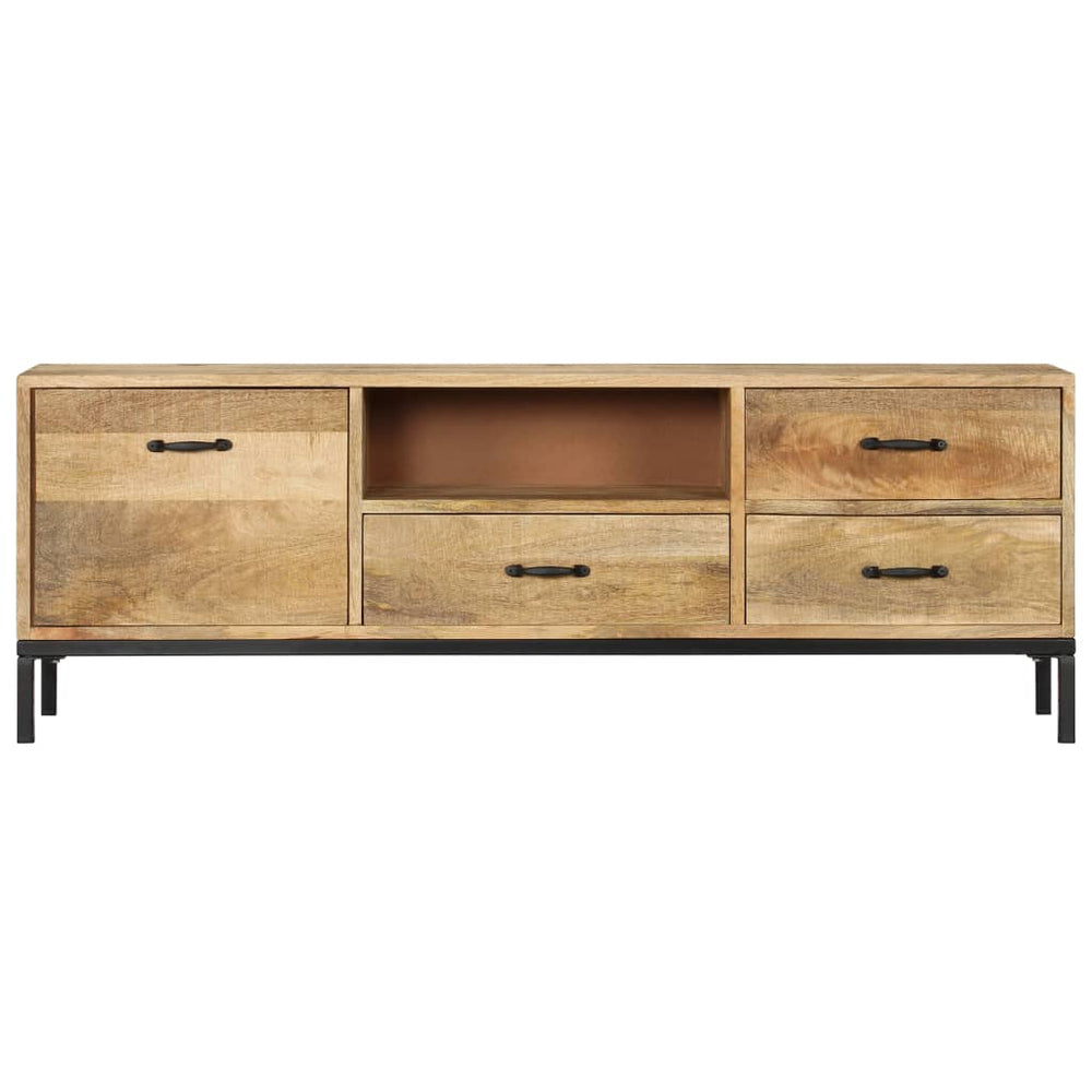 Meuble TV vidaXL 130x30x45 cm Bois de manguier massif