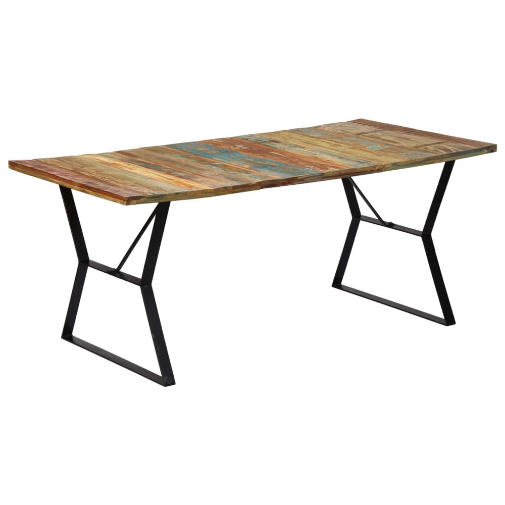 vidaXL Table de salle à manger 180x90x76 cm bois de récupération massif