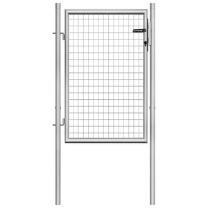 Gartentor verzinkter Stahl 100 x 100 cm Silber