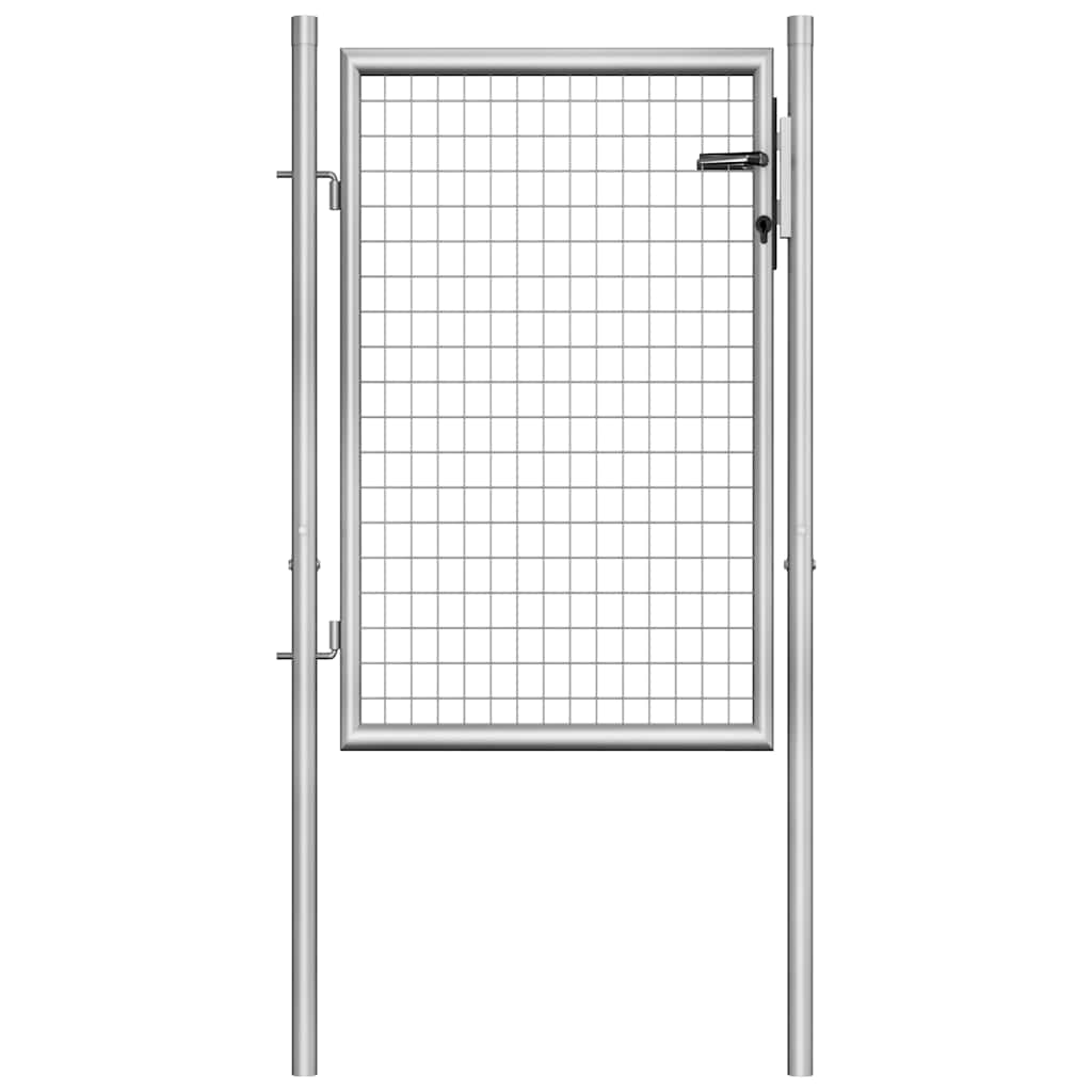 Gartentor verzinkter Stahl 100 x 100 cm Silber