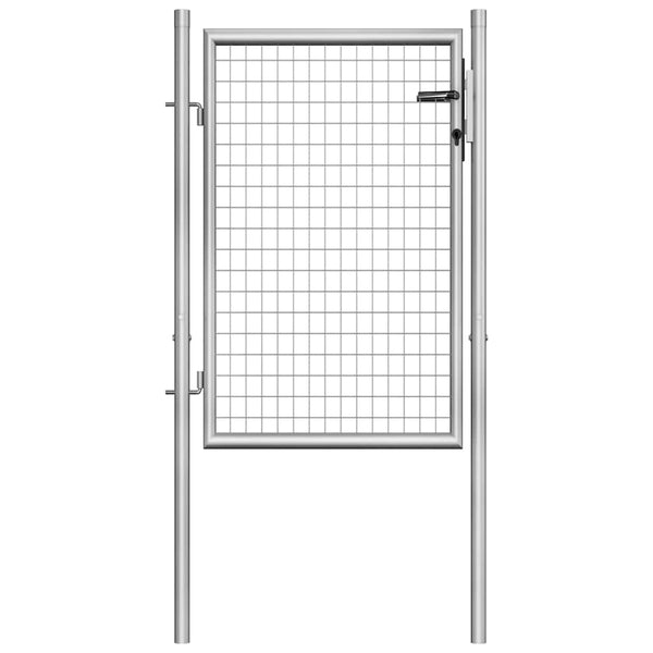 Gartentor verzinkter Stahl 100 x 100 cm Silber