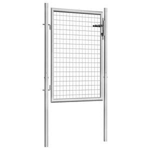 Gartentor verzinkter Stahl 100 x 100 cm Silber