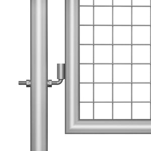 Gartentor verzinkter Stahl 100 x 100 cm Silber