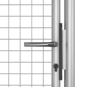Gartentor verzinkter Stahl 100 x 100 cm Silber