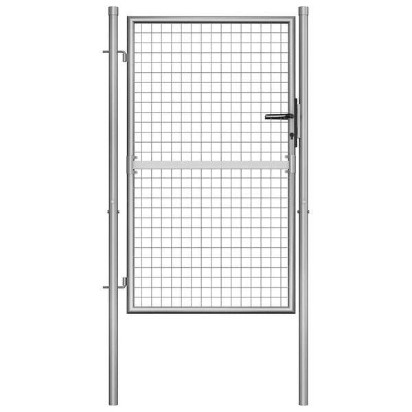 Gartentor verzinkter Stahl 100 x 125 cm Silber